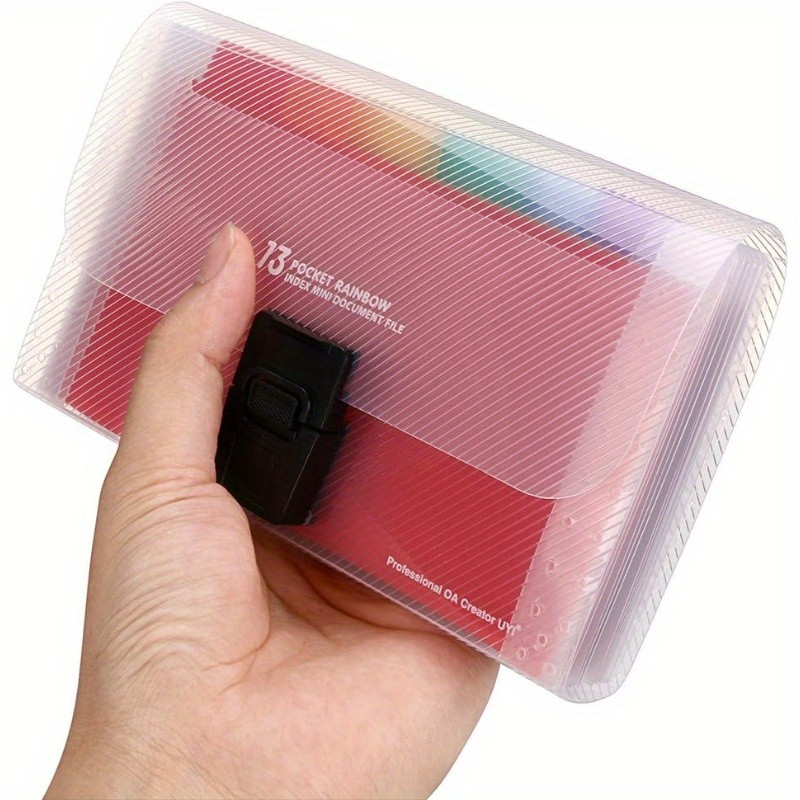 Expandable Accordion File Folder 13 Pockets - Organizador de arquivos expansível a6 com