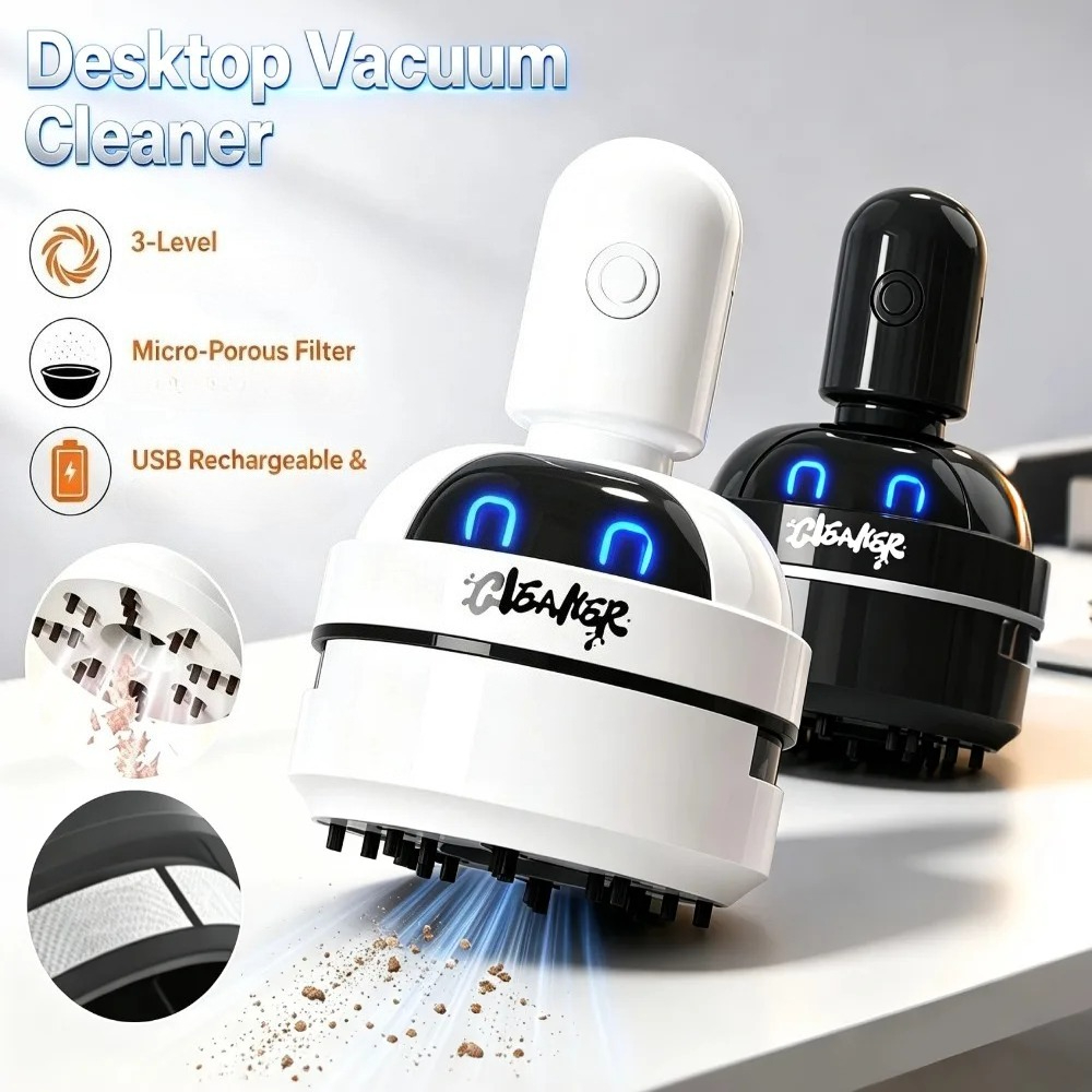 Mini Desktop Vacuum Cleaner For Eraser Dust - Aspirador de Pó Portátil Mini Sem