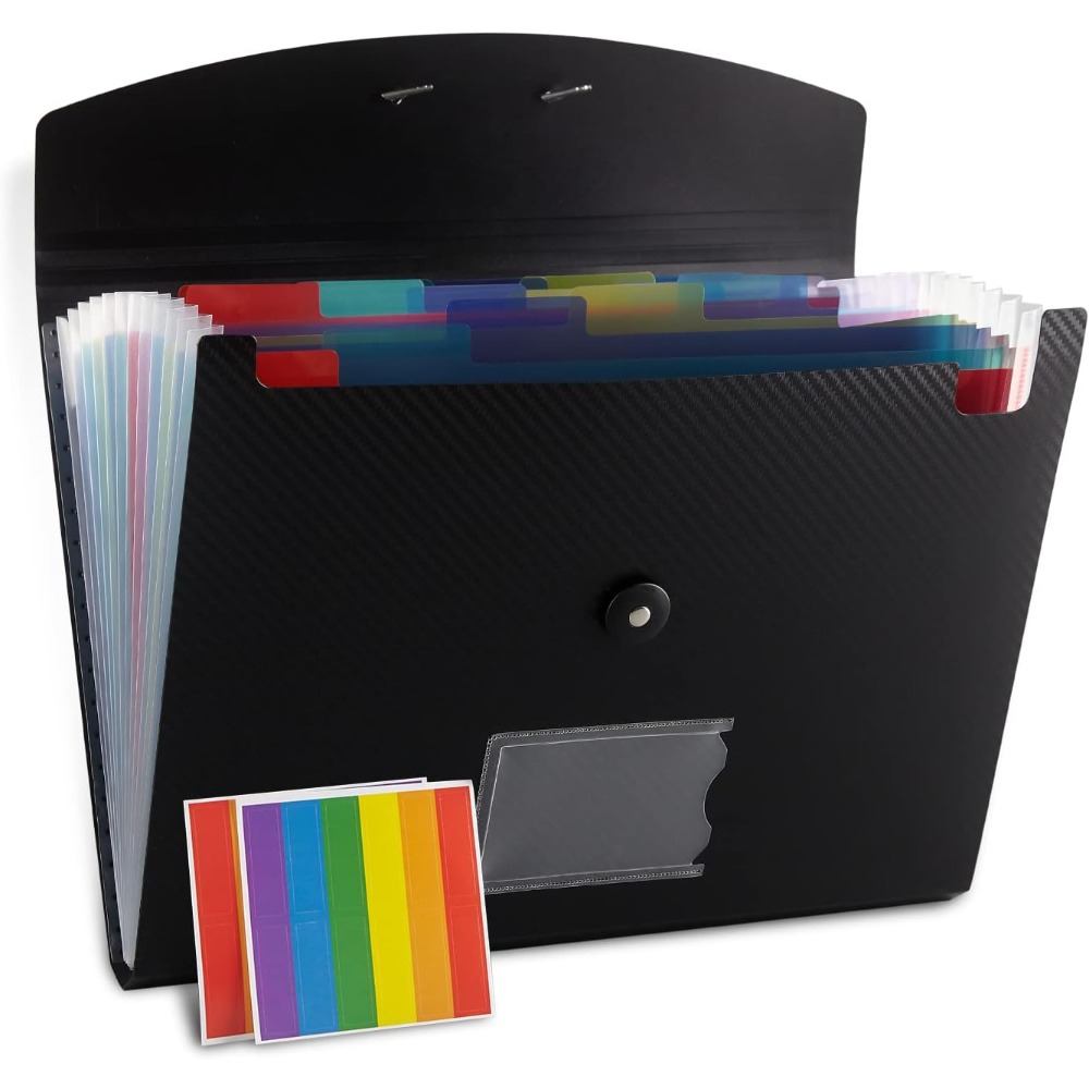 Expandable Accordion File Folder 13 Pockets - Organizador de Arquivos Expansível com 13