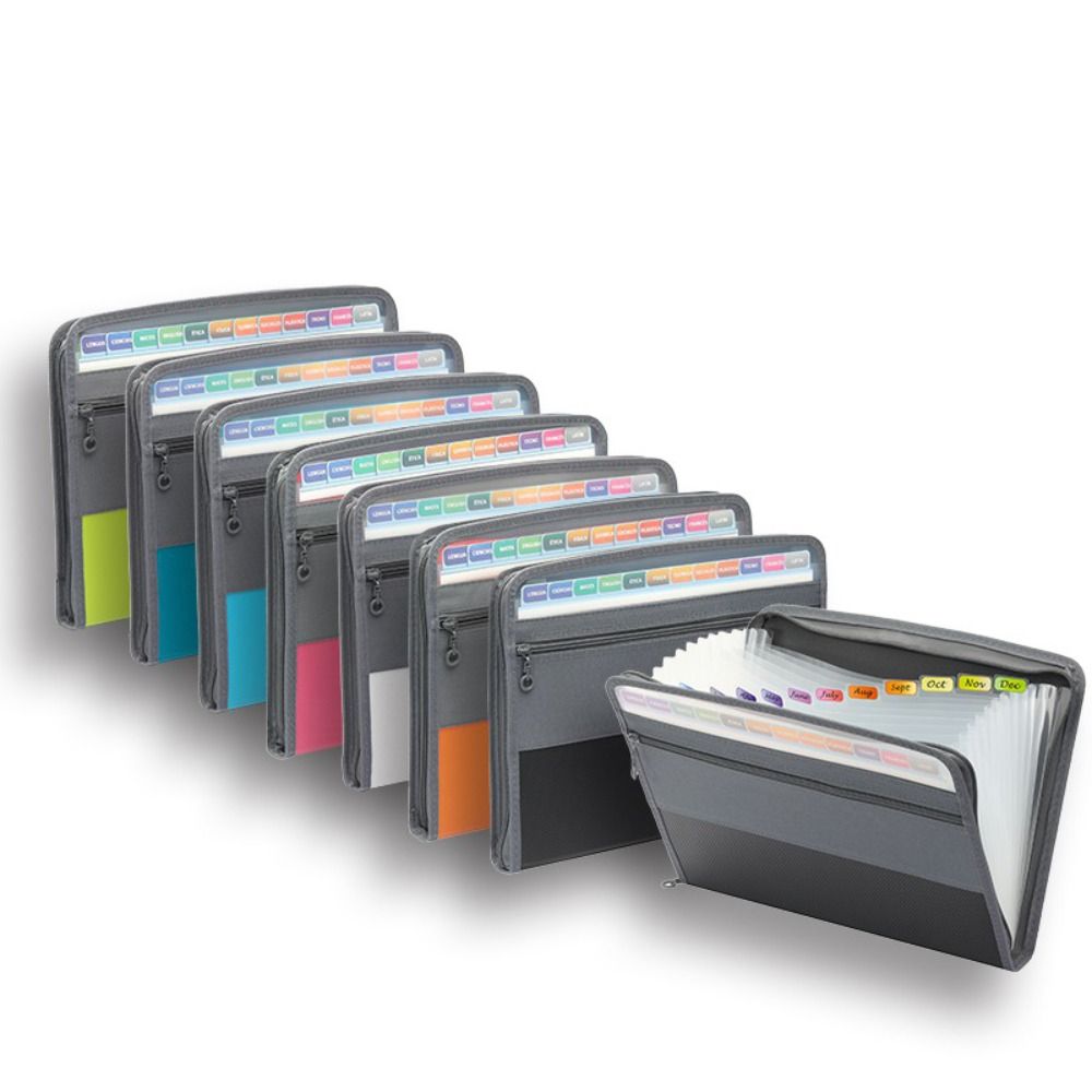 Expandable Accordion File Folder 13 Pockets - Organizador de Arquivos Expansível em PVC