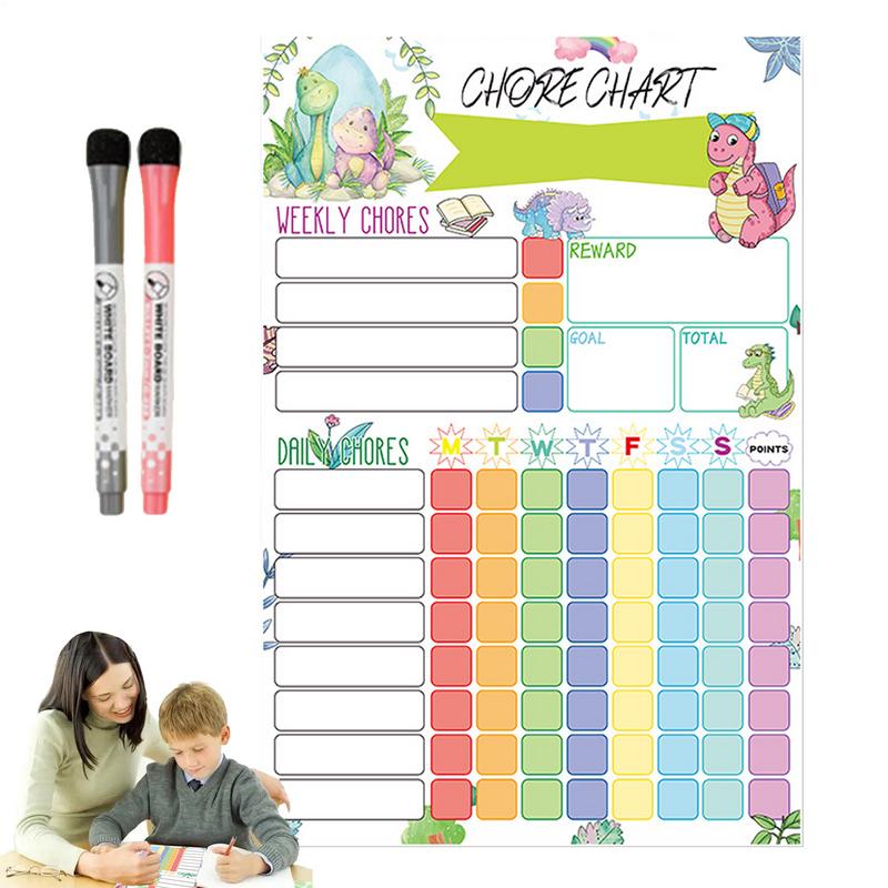 Kids Magnetic Reward Chart Board - Gráfico de tarefas magnético, programação visual