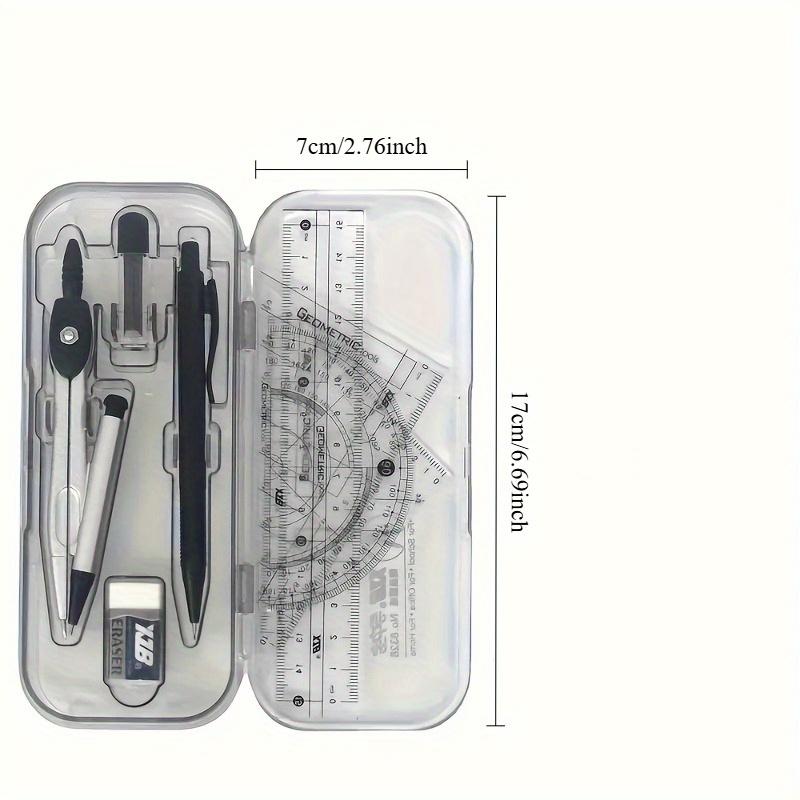 Conjunto de bússola e régua, k - Math Geometry Set With Compass avaliação e preço