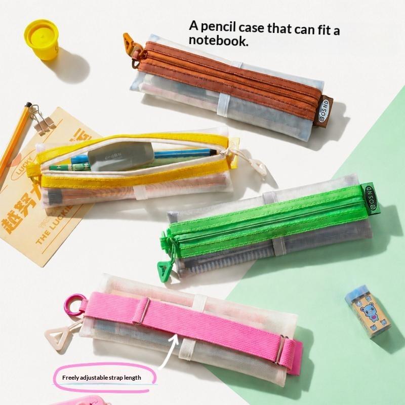 Estojo de Lápis Transparente e - Clear Mesh Pencil Pouch For Exam avaliação e preço