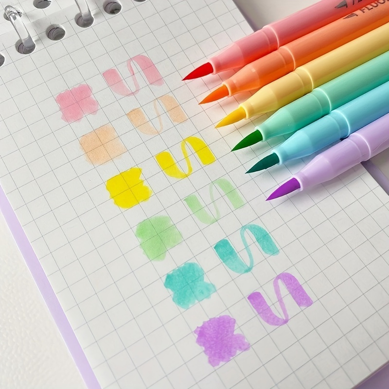 Conjunto de canetas fluorescen - Pastel Highlighter Set Double Ended avaliação e preço