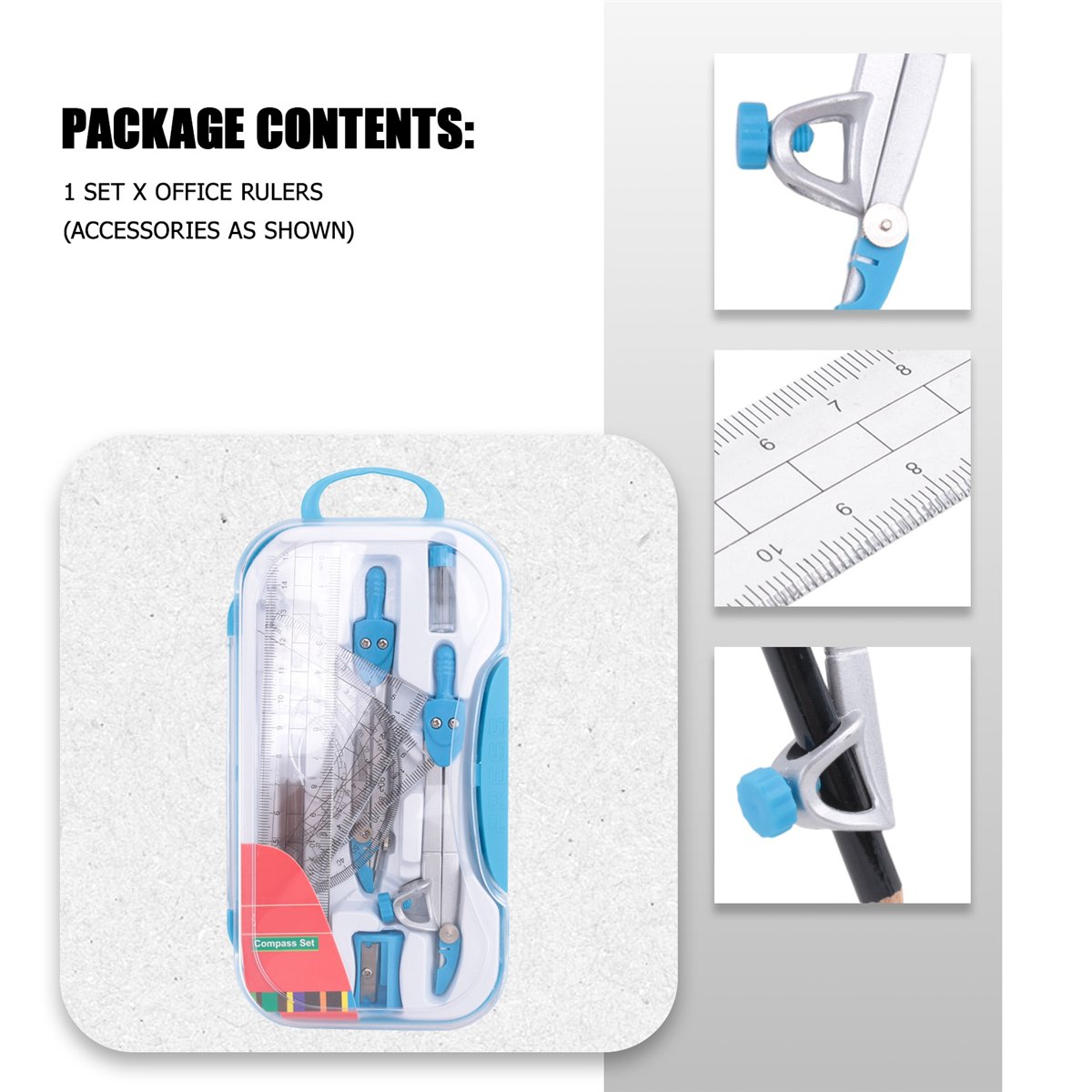 Conjunto de Compasso Geométric - Math Geometry Set With Compass avaliação e preço