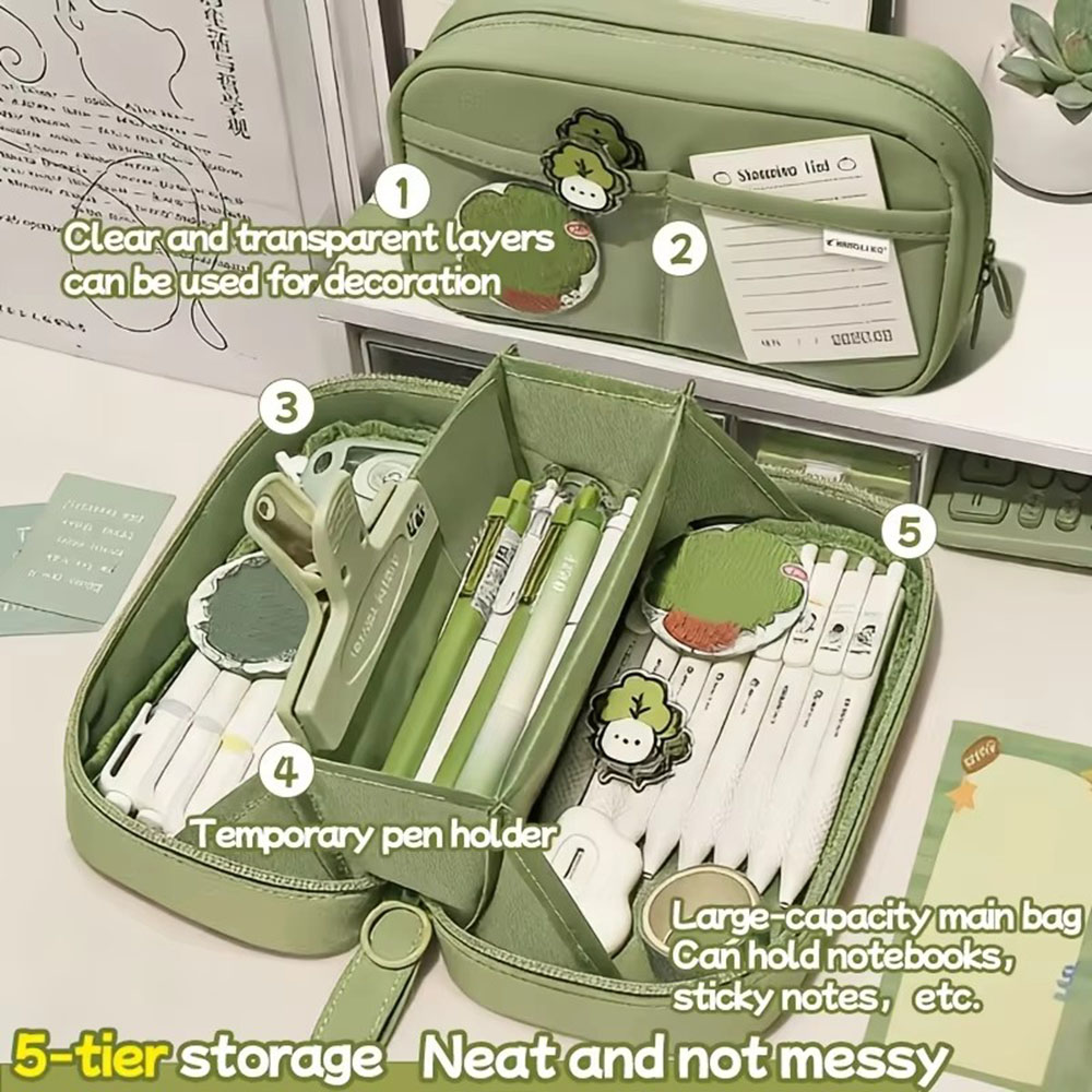 Estojo de Lápis Grande Capacid - Aesthetic Large Pencil Case Pouch avaliação e preço