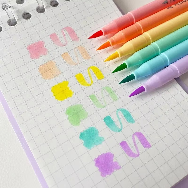 Conjunto de canetas fluorescen - Pastel Highlighter Set Double Ended avaliação e preço