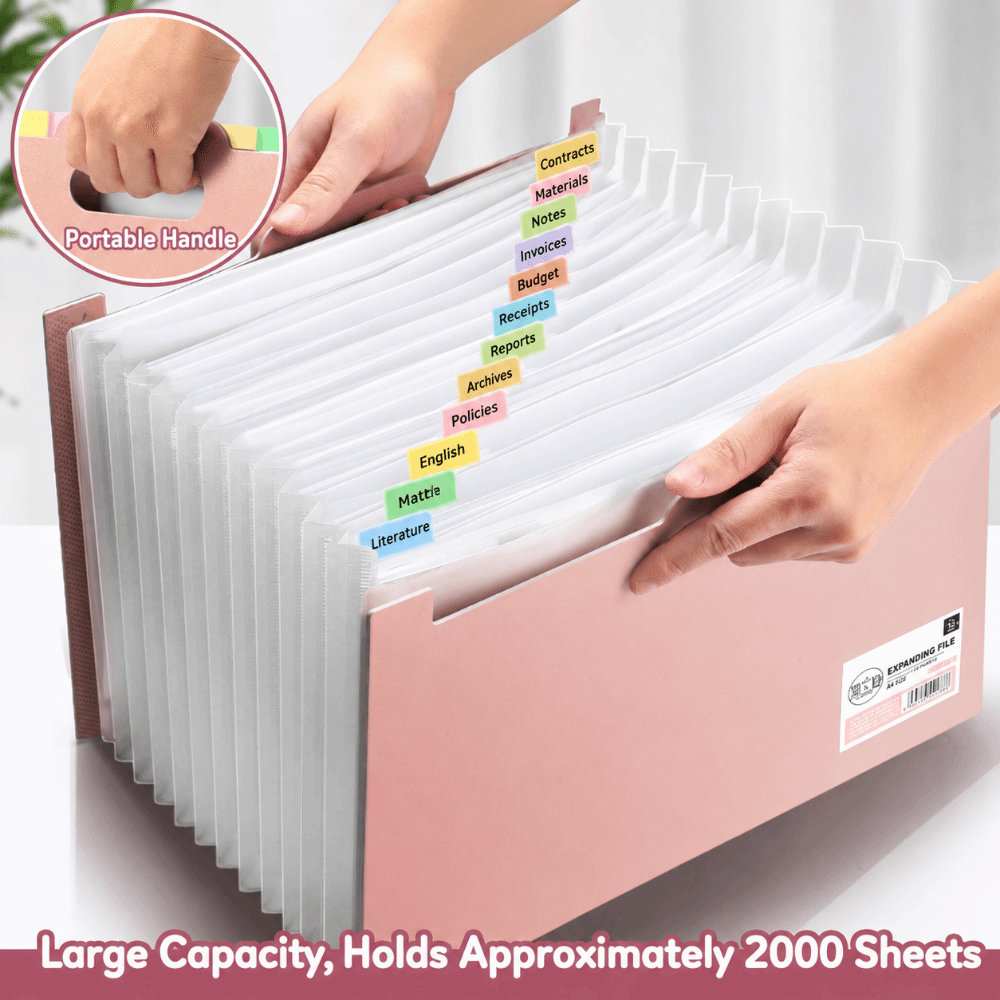 Pasta Expansível Vertical com  - Expandable Accordion File Folder 13 Pockets avaliação e preço